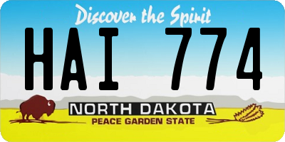 ND license plate HAI774