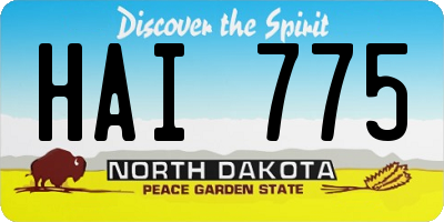 ND license plate HAI775