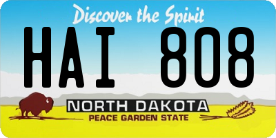 ND license plate HAI808