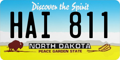 ND license plate HAI811