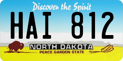 ND license plate HAI812