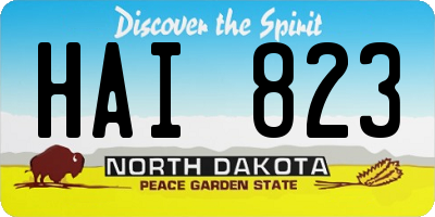 ND license plate HAI823