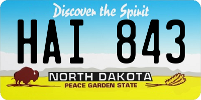 ND license plate HAI843