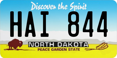 ND license plate HAI844