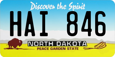 ND license plate HAI846