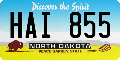 ND license plate HAI855