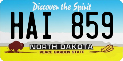 ND license plate HAI859