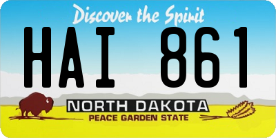 ND license plate HAI861