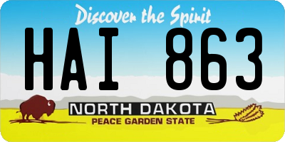 ND license plate HAI863