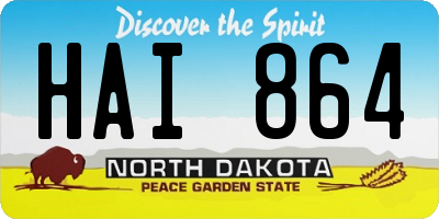 ND license plate HAI864