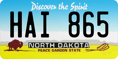 ND license plate HAI865