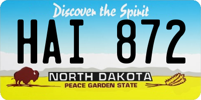 ND license plate HAI872