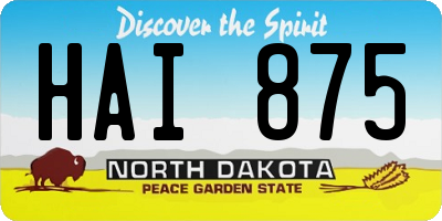 ND license plate HAI875