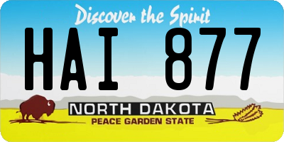 ND license plate HAI877