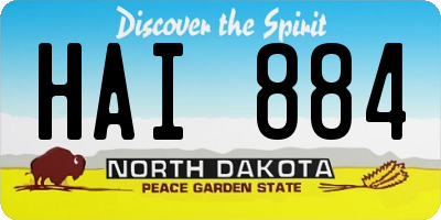 ND license plate HAI884