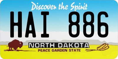 ND license plate HAI886