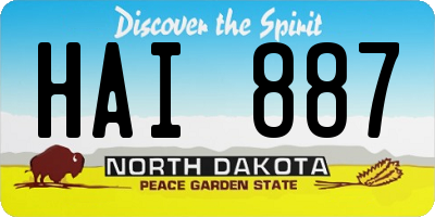 ND license plate HAI887