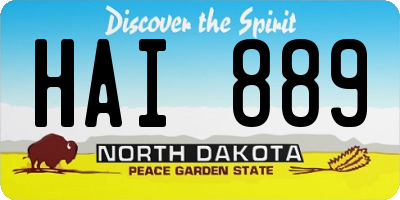 ND license plate HAI889