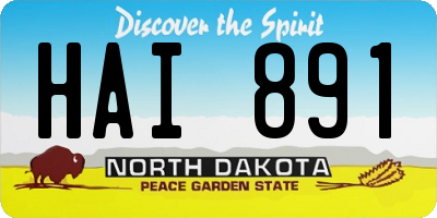 ND license plate HAI891