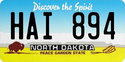 ND license plate HAI894