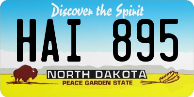 ND license plate HAI895