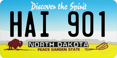 ND license plate HAI901