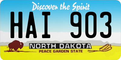 ND license plate HAI903