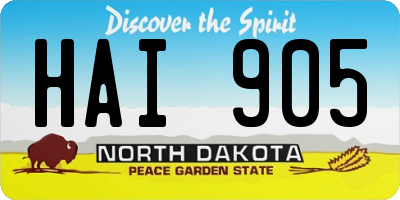 ND license plate HAI905