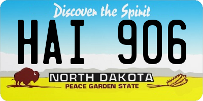 ND license plate HAI906