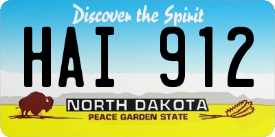 ND license plate HAI912