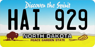 ND license plate HAI929