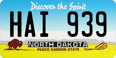 ND license plate HAI939