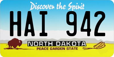 ND license plate HAI942