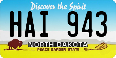 ND license plate HAI943