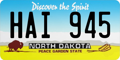 ND license plate HAI945