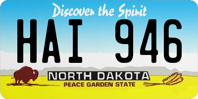 ND license plate HAI946