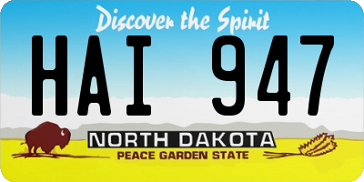 ND license plate HAI947