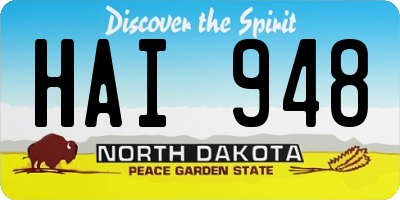 ND license plate HAI948