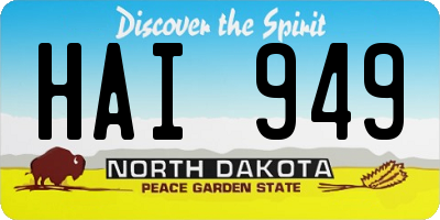 ND license plate HAI949