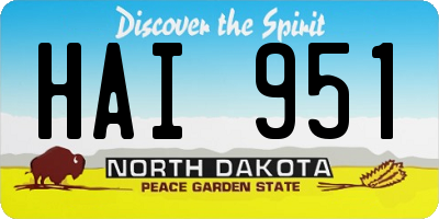 ND license plate HAI951