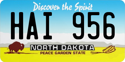 ND license plate HAI956