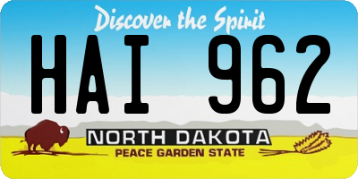 ND license plate HAI962