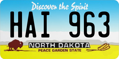 ND license plate HAI963