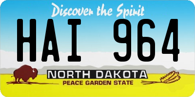 ND license plate HAI964