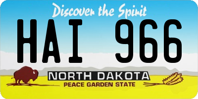 ND license plate HAI966