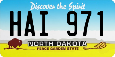 ND license plate HAI971