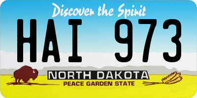 ND license plate HAI973