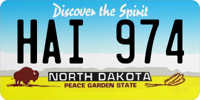 ND license plate HAI974