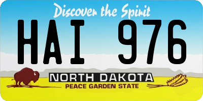 ND license plate HAI976