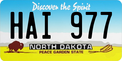 ND license plate HAI977